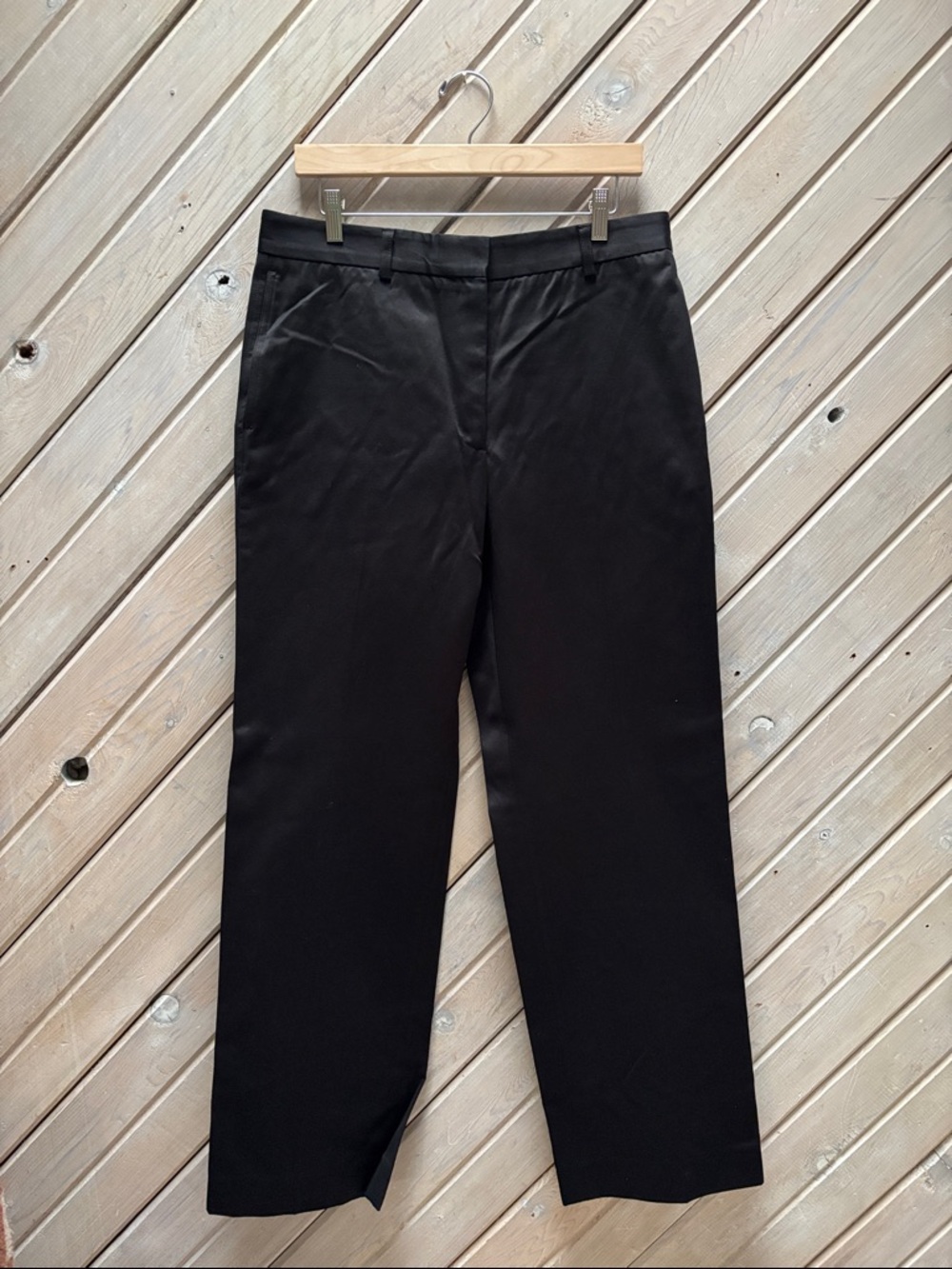 Toteme Black Men's Dress Pants - Straight Cut